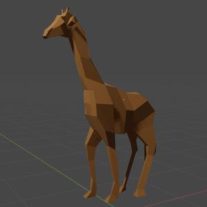 low poly giraffe