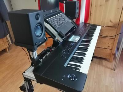 Folding extendable stand for Korg Krome 73 Synthesizer Workstation