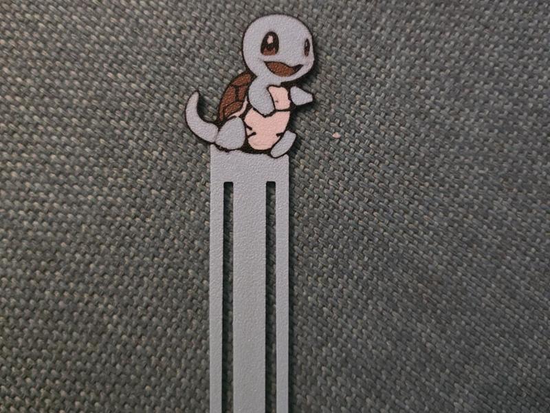 Pokemon Squirtle Bookmark Cute Minimalist Design