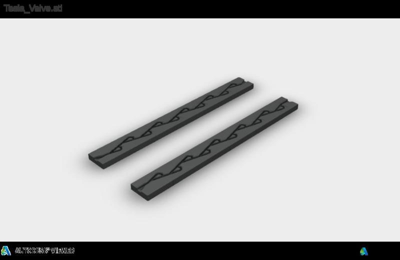 Simple one-way valve, no moving parts (Tesla valve) 