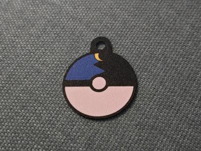 Pokemon Pokeball Lunaball Baby Keychain art