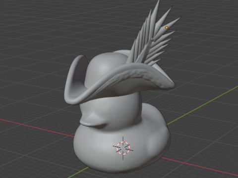 Pirate Duck With Feather Hat
