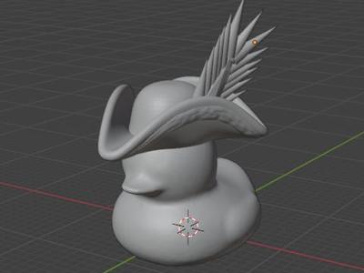 Pirate Duck With Feather Hat