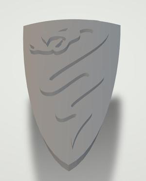 Fantasy  snake shield war hammer
