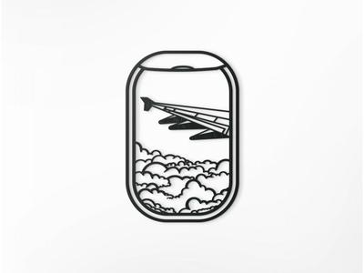 airplane window - wall art