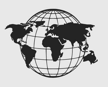 World map - globus - wall art