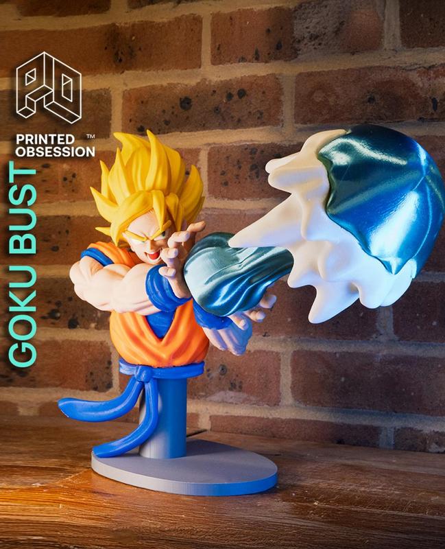 Goku Bust Kamehameha - DBZ - Fan Art - FULL COLOR NO AMS