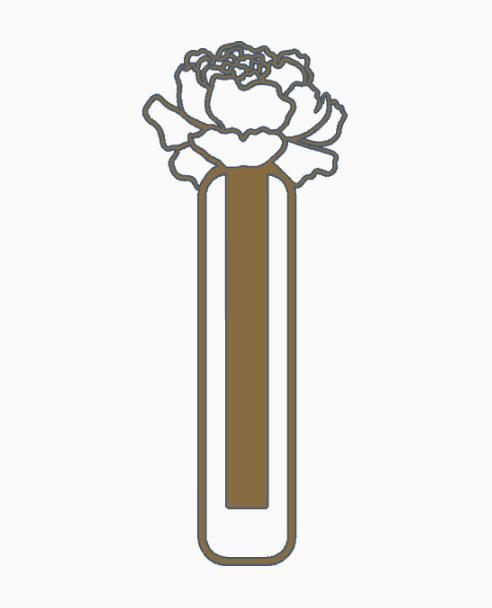 Paperclip Flower Bookmark 1.stl