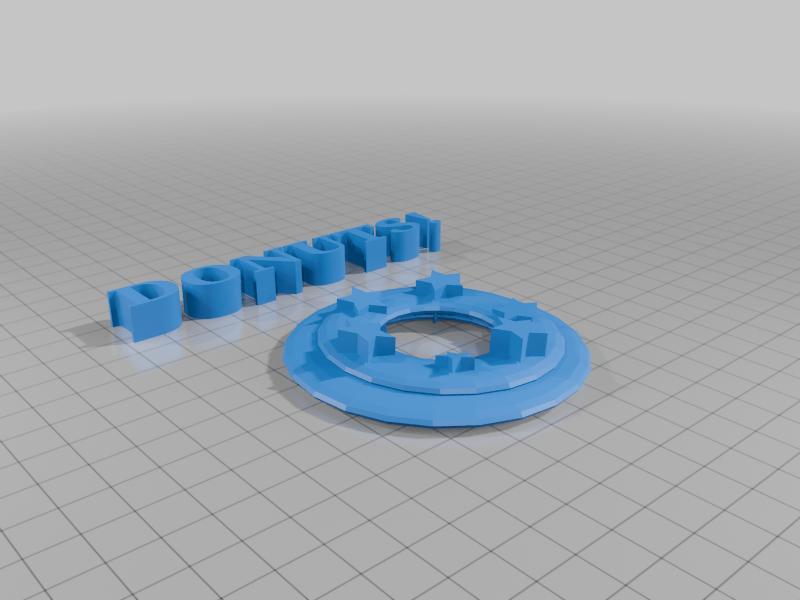 doughnut sign print in place 