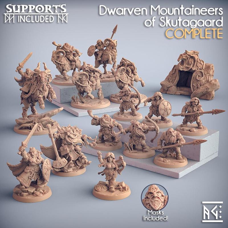 Dwarven Mountaineers of Skutagaard (Presupported)