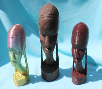 Wood Carving of a Women's Head