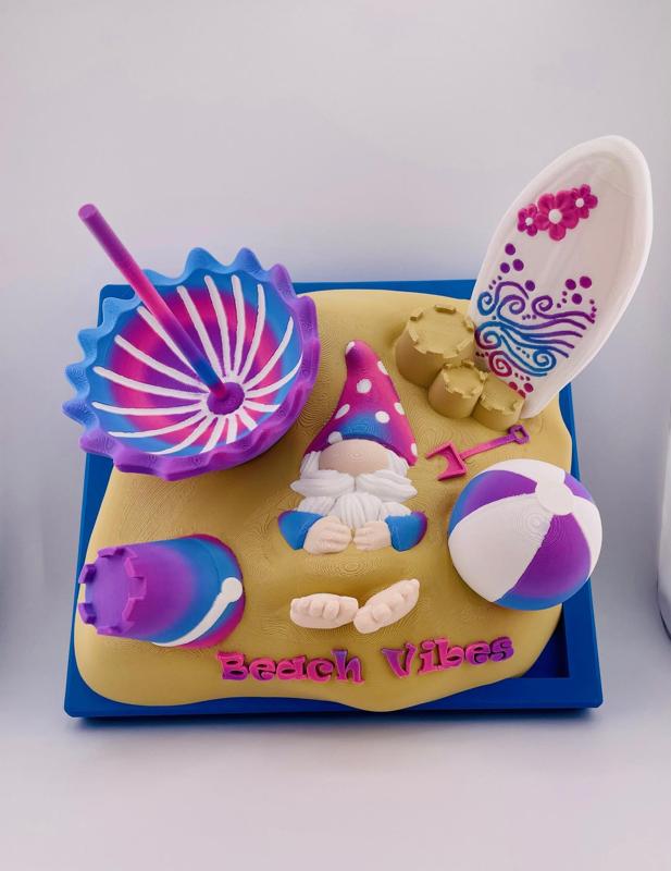 Beach Vibes Gnome Wall Art