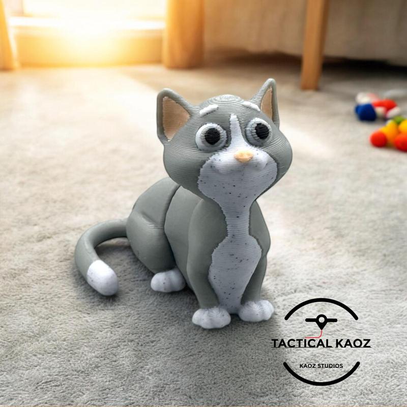 Cuddles the Cat - Articulating Flexy Print In Place