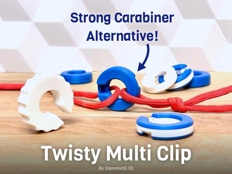 Twisty Multi Clip (strong carabiner snap hook)