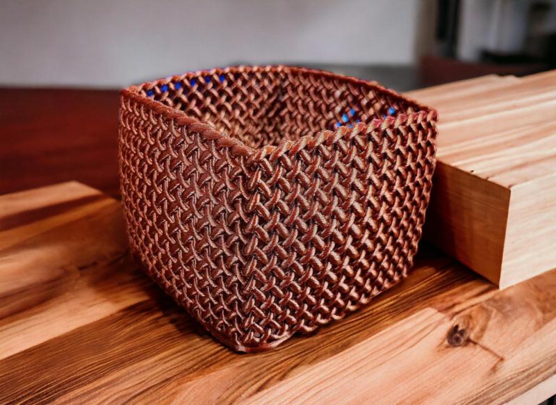 BRAIDED WICKER BASKET