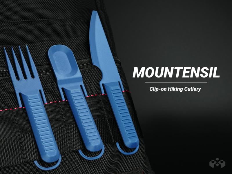 Clip-on Hiking Utensil set