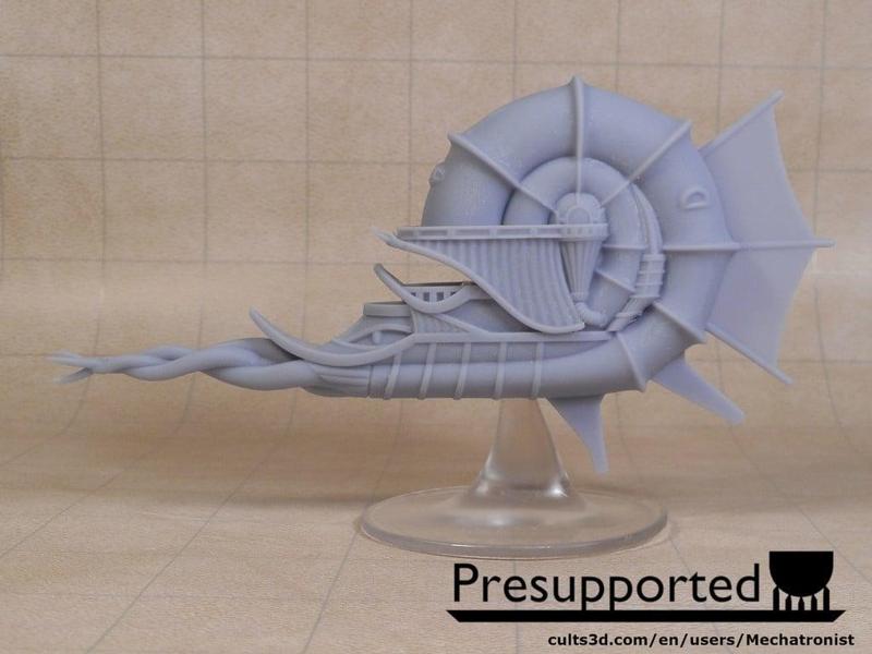 Illithid Nautiloid Miniature Mind Flayer Spelljammer Ship from DnD