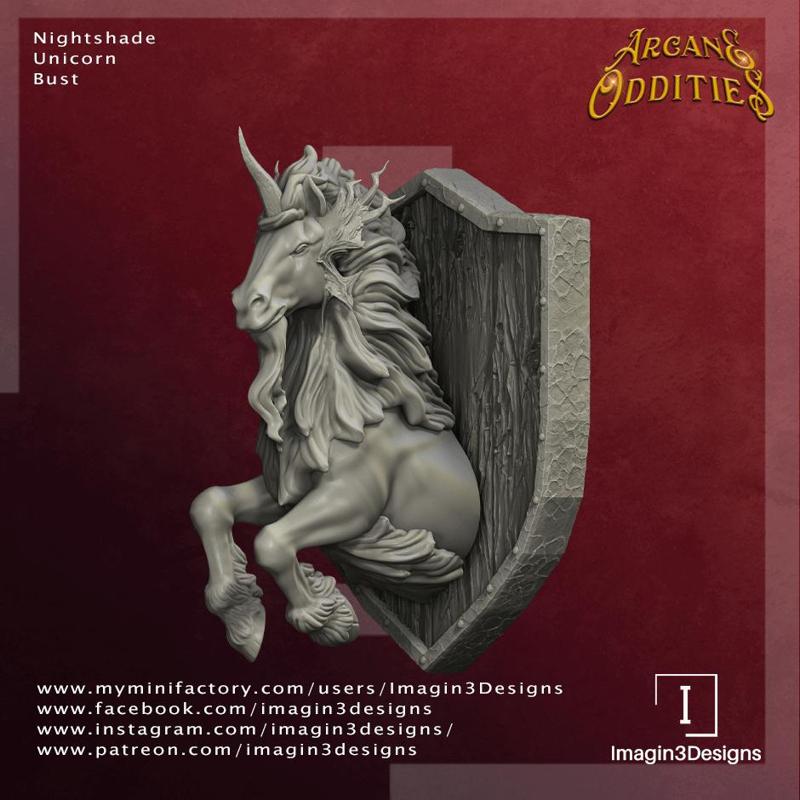 Nightshade Unicorn Bust
