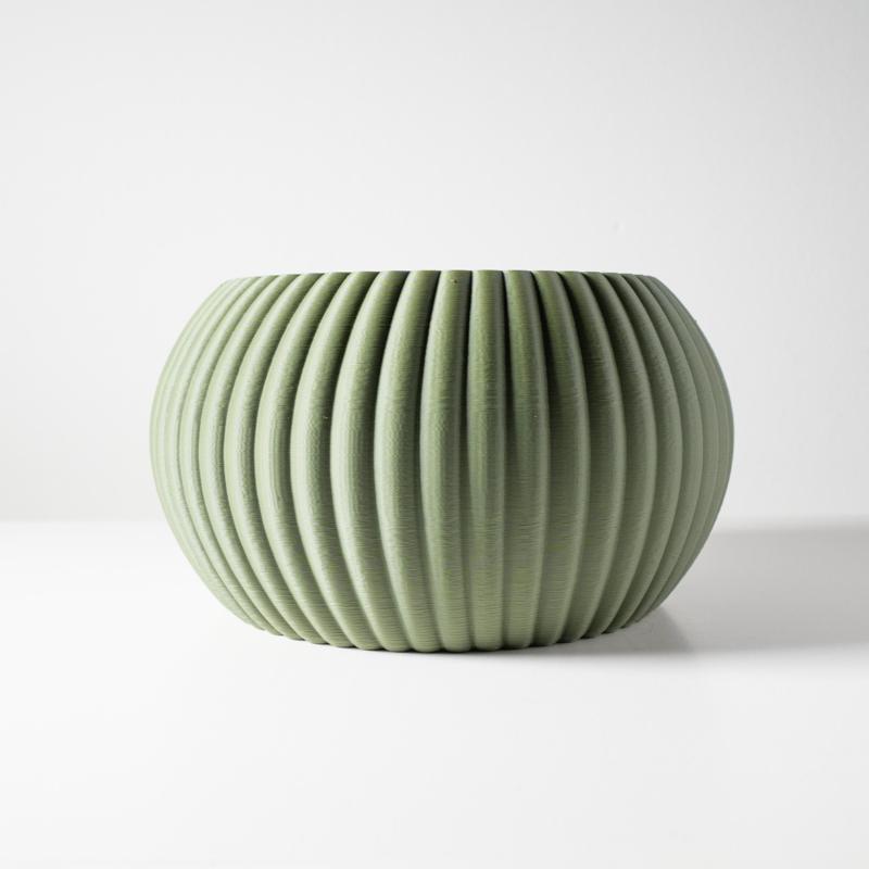 The Roni Planter Pot with Drainage Tray & Stand: Modern and Unique Home Decor for Plants