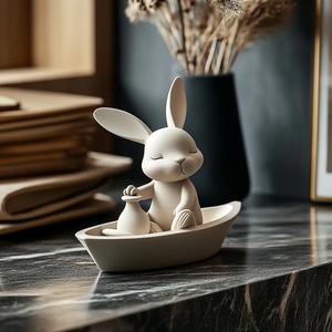 Bunny Sailing in Boat – Adorable Easter Display