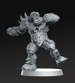 07 Orc Thrower Fantasy Football 32mm
