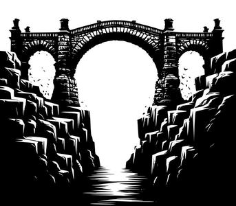 Wall art: Set of three old bridges