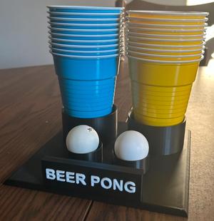 Beer pong cup holder