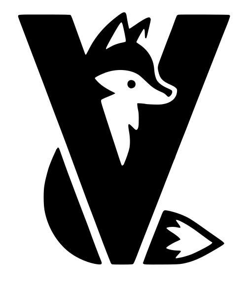Fox alphabet: Letter V (version 3)