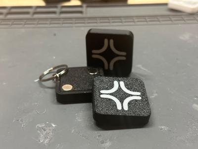 Broke Tag - NFC Tag Cover with Keychain and Magnet holes