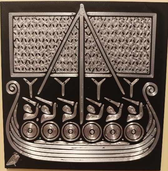 Viking ship relief