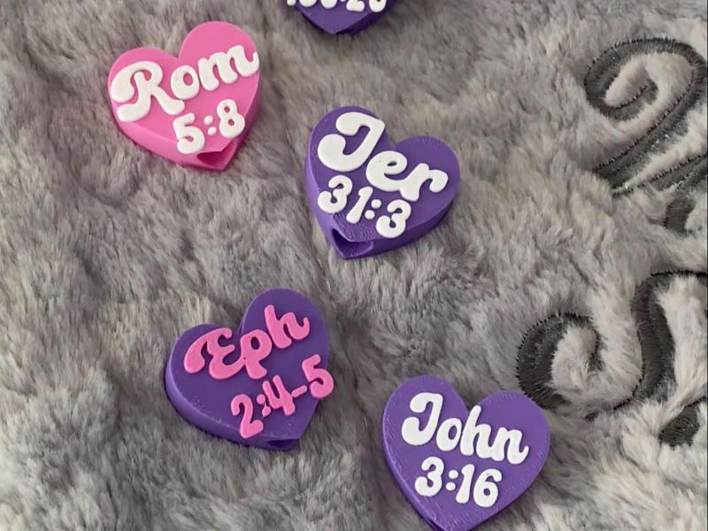 Valentines Heart Straw Topper 