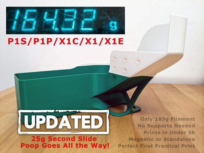 165g Poop Chute for P1S, P1P, X1C, X1 and X1E