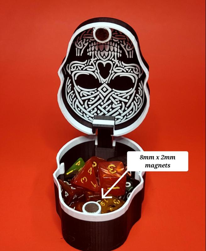 skull storage box .stl