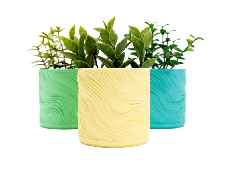 Organic Swirl Planter Round