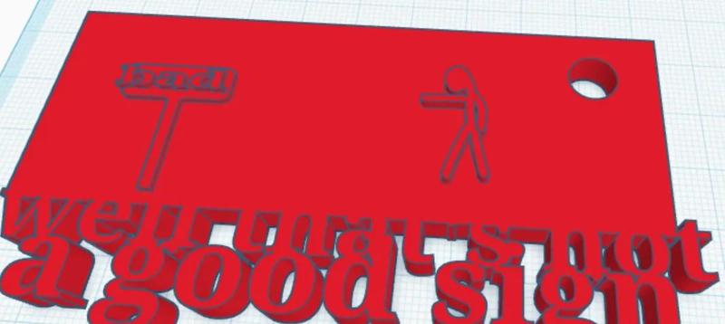 well thats not a good sign key chain   