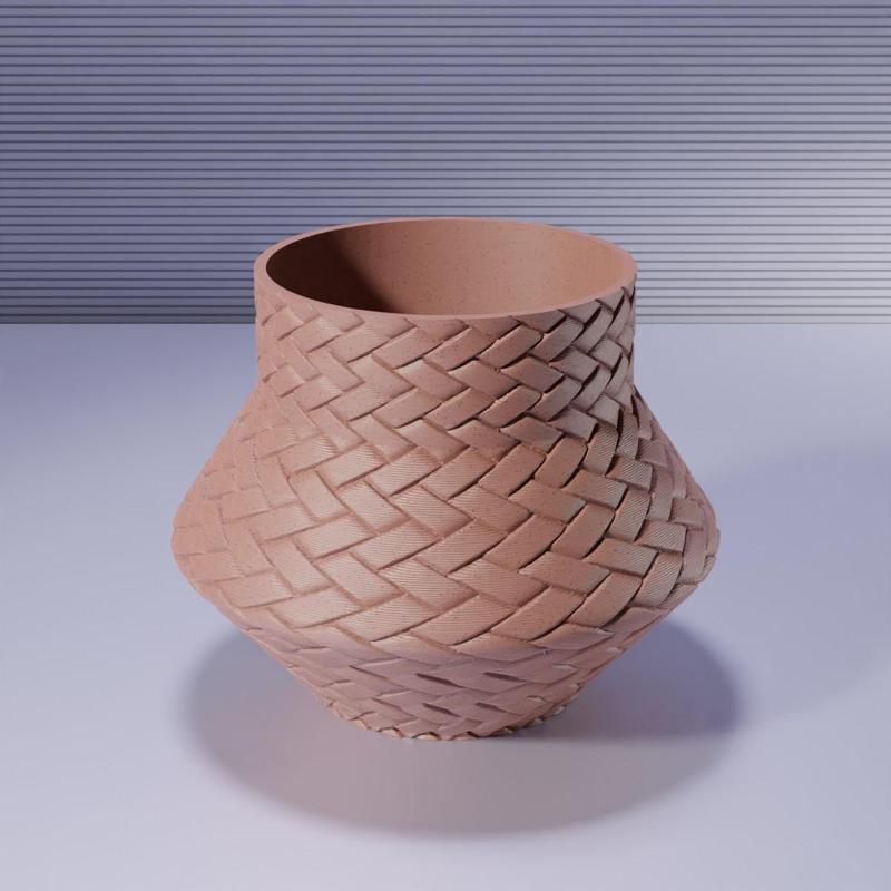VASE 0056B - WEAVED PLANTER POT