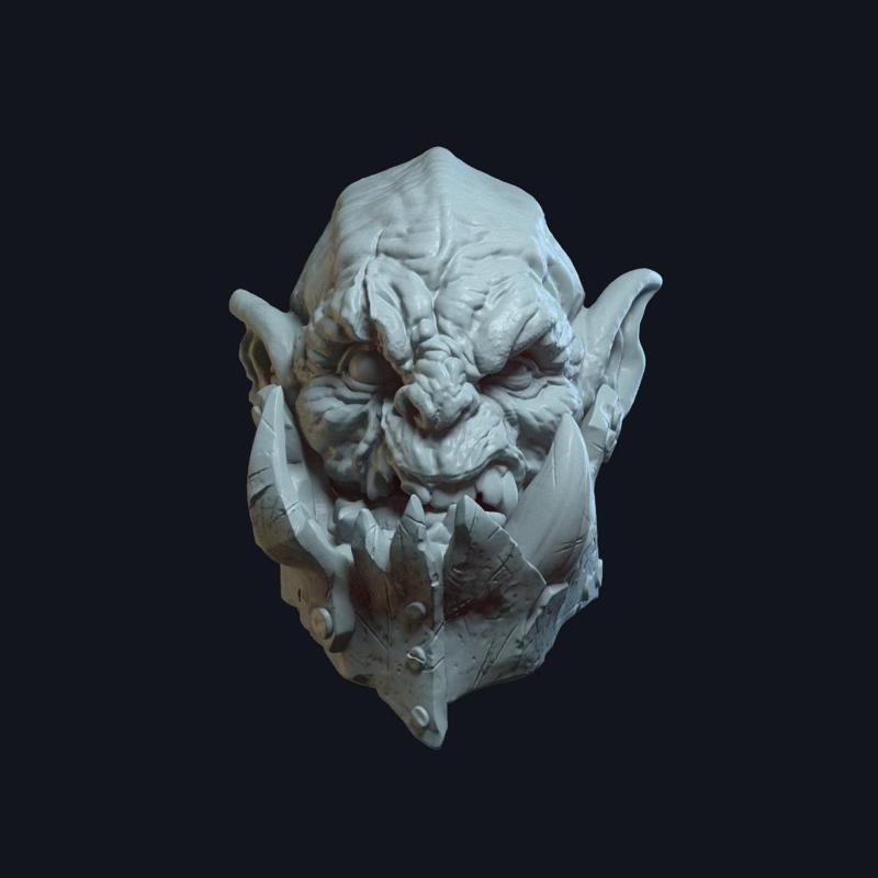 Krogar Ironfang v1 Action Figure Head