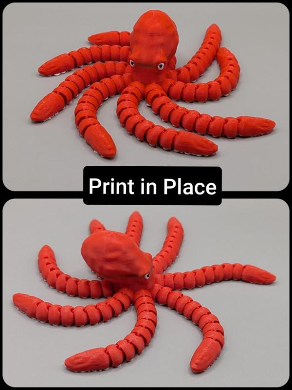 Cute Flexible Octopus - Print in Place