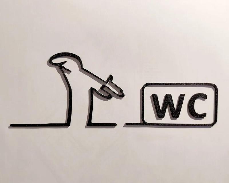 WC door hanger from the iconic cartoon "La Linea" Balum Balum.   