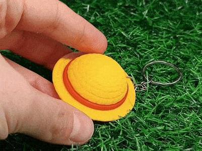 One Piece Straw Hat Keychain Monkey D Luffy