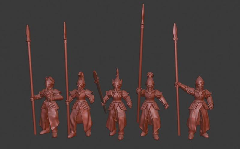 Elf Infantry / Spearmen Miniatures