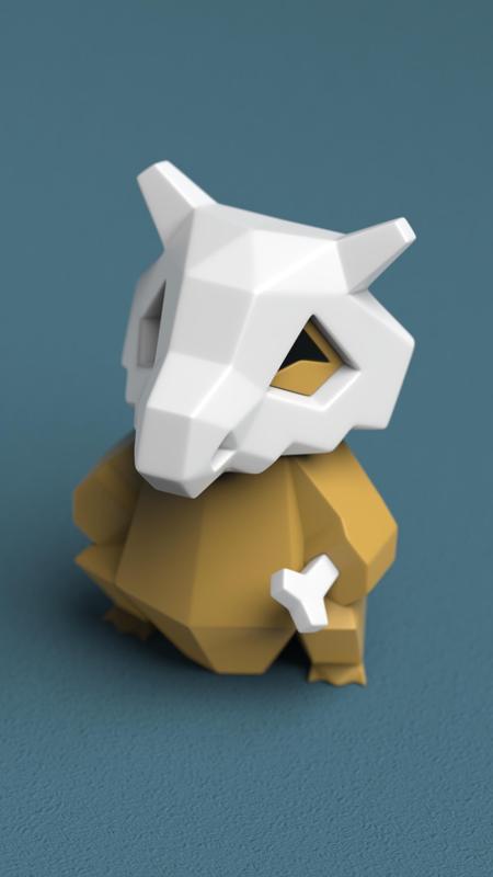 Low-poly Cubone