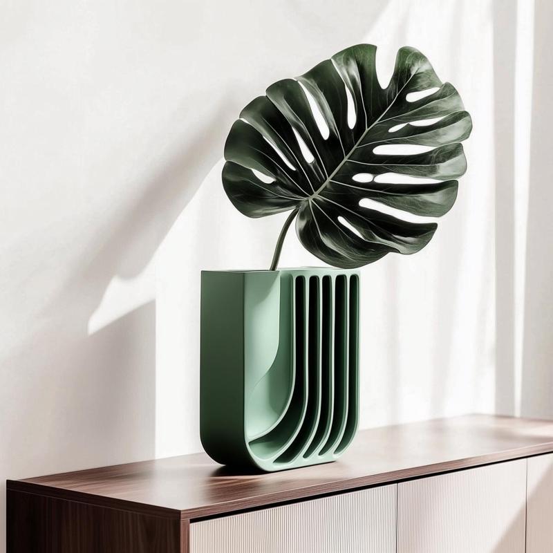 Strato Vase – 3D Printed Geometric Vase for Modern Decor