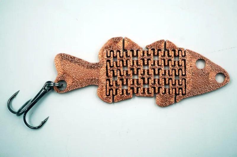 3D-Printed Fabric Bass Lure   