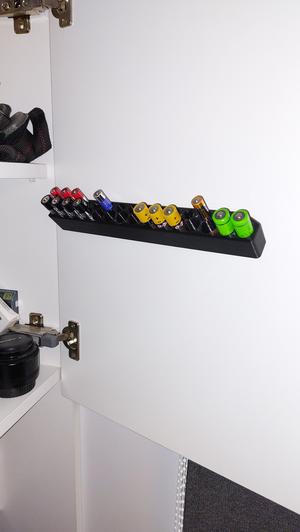 AAA AA battery wall holder