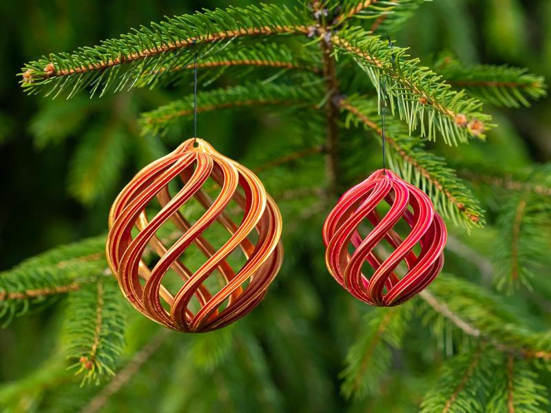 Spiral Christmas Balls - #Throwback
