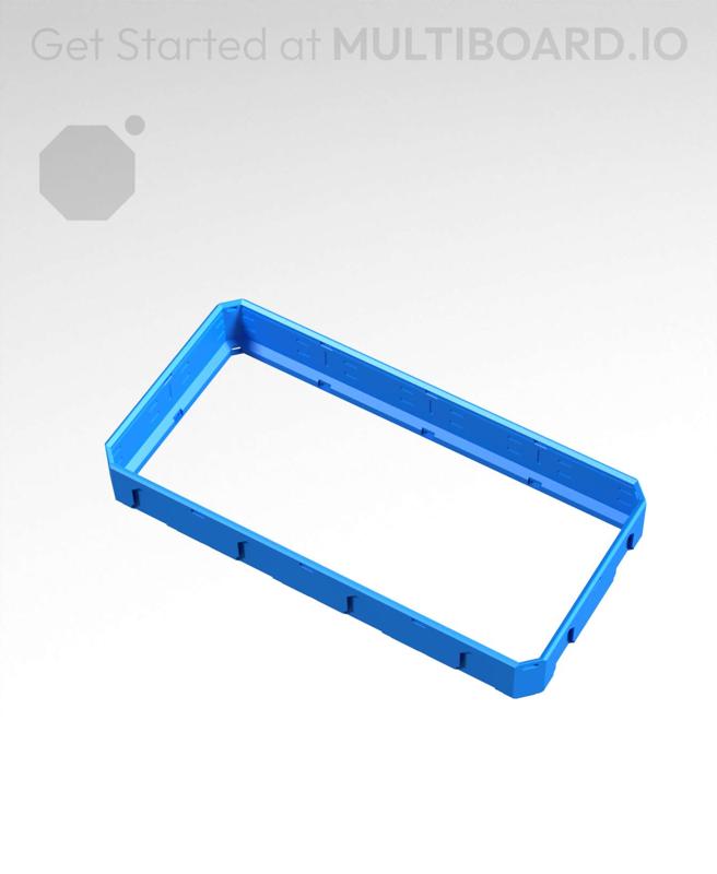 4x2x0.5 - Topped Multipoint Rail - Standard Click-In Multibin Shell Extension