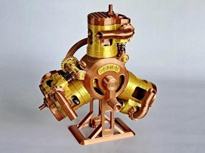 3 Cylinder Radial Engine