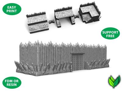 Modular Viking Palisade – 28mm Terrain