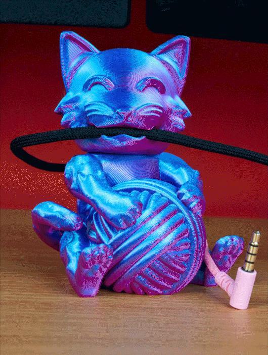 Cute Cat: Mouse Bungee And Cable Holder